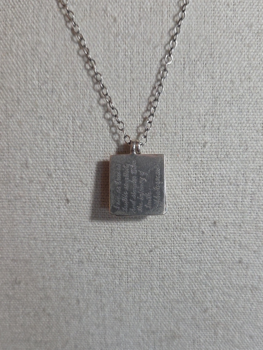 Jeanine Payer Sterling Silver Shakespeare Pendant Necklace